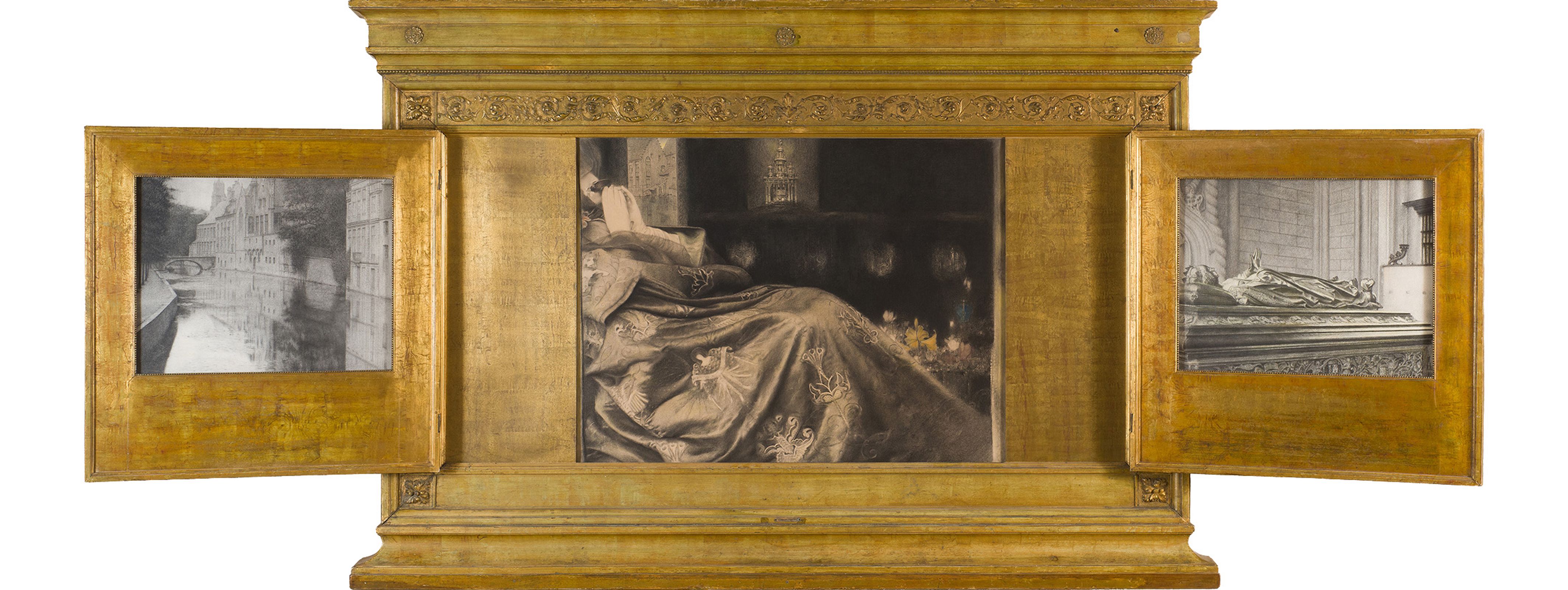 Fernand Khnopff, D’Autrefois ou Souvenir de Bruges, triptyque