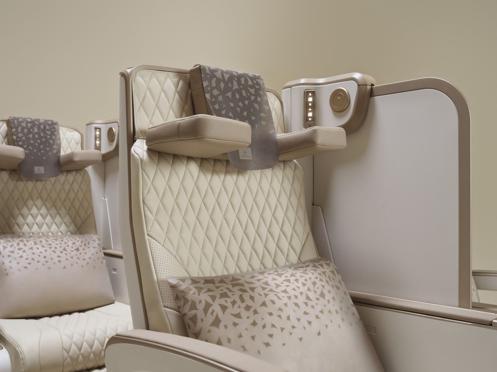 Emirates new headrest in premium economy