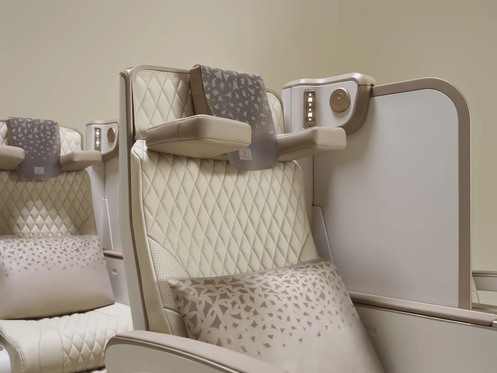 Emirates new headrest in premium economy
