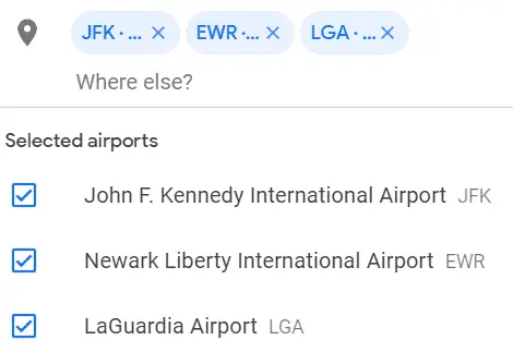 google flights multi destination search