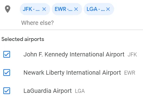 google flights multi destination search