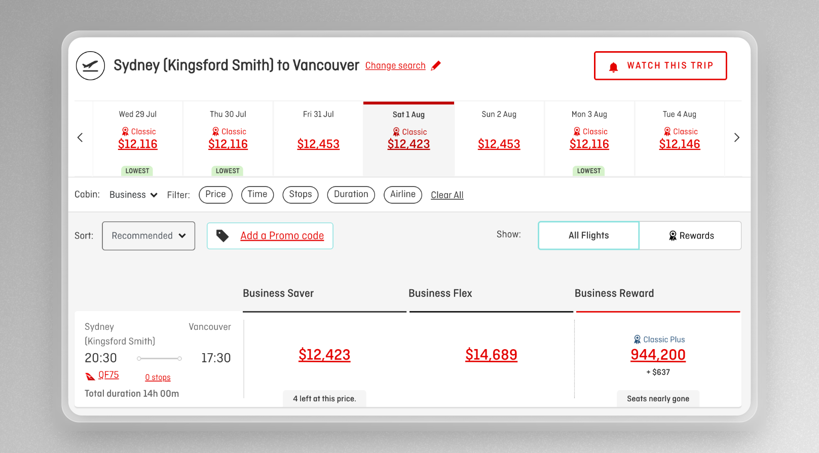 Qantas Classic Plus usually offers poor value