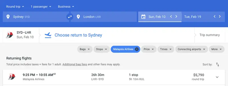 one world platinum with one flight details