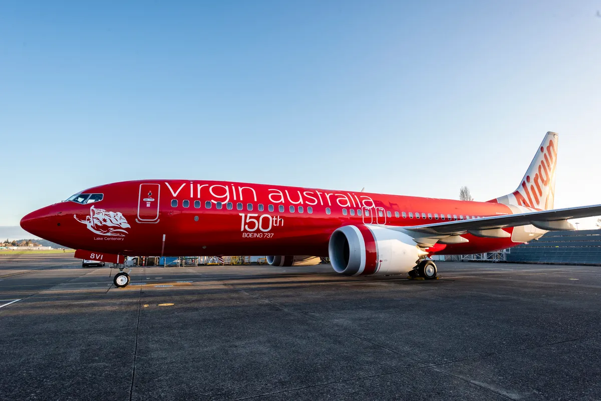 Virgin Australia’s Striking Retro 737 MAX Takes First Flight