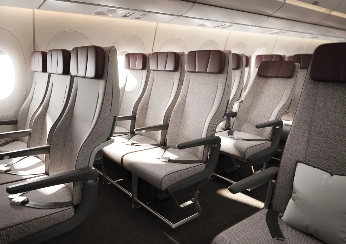 Qantas a350 Economy