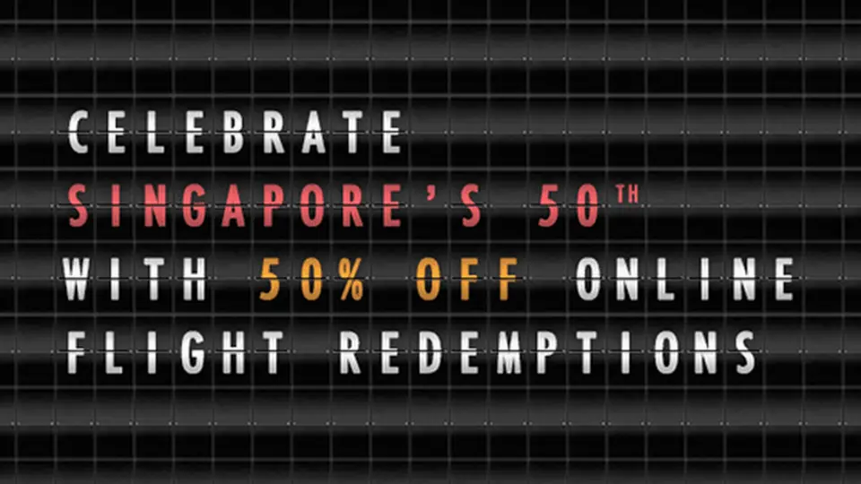 Singapore Airlines KrisFlyer 50% Redemption Discount