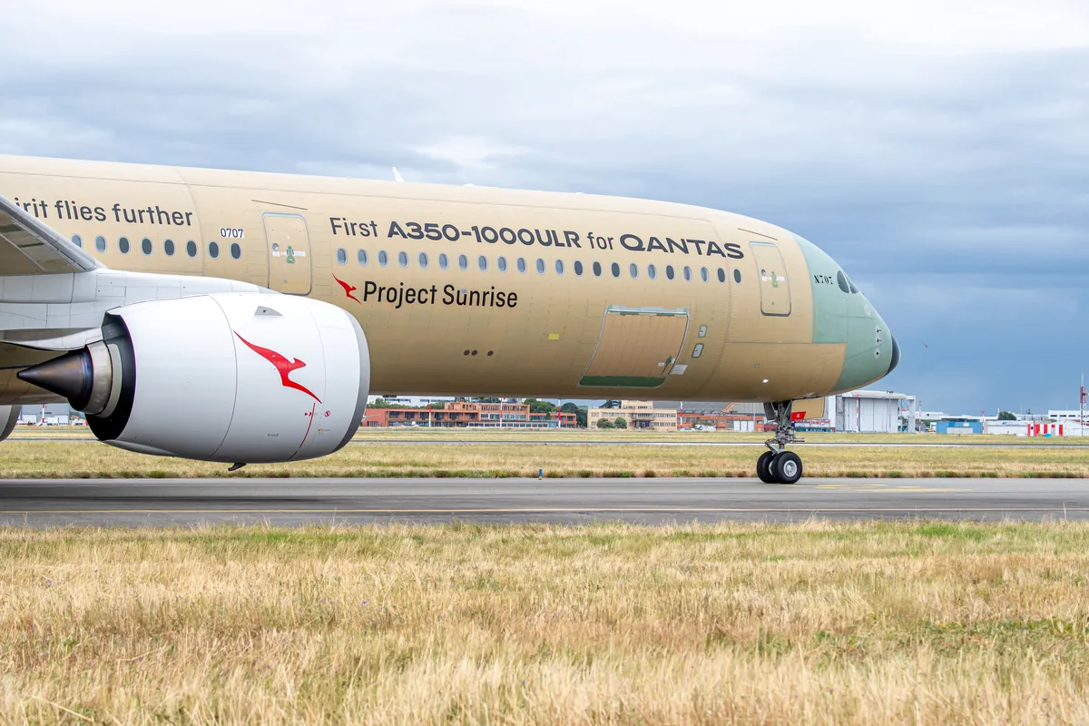 Delivery of Qantas' first A350-1000ULR is delayed until April 2027