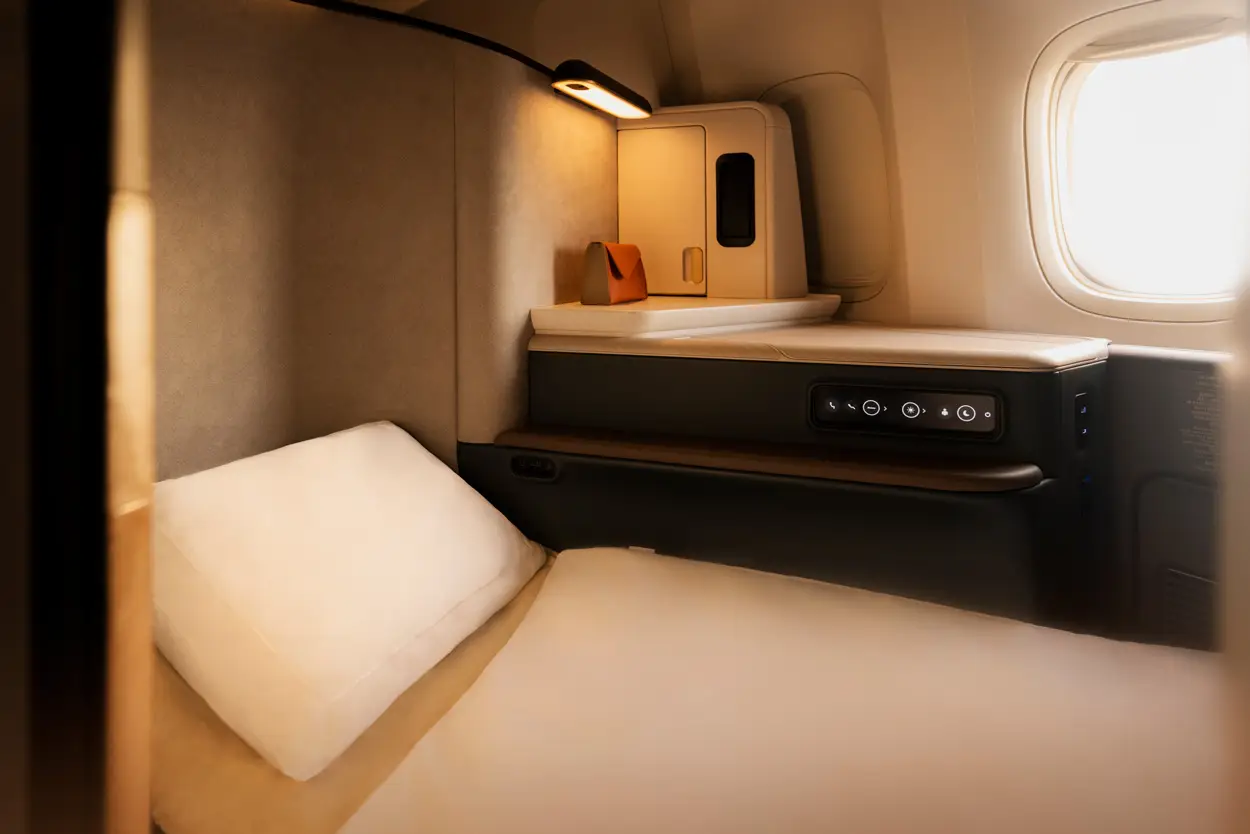 Cathay Pacific Aria Suite bed mode