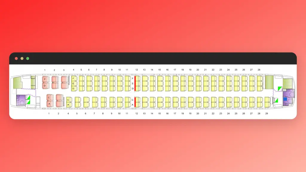 QantasLink A220 Seat Map