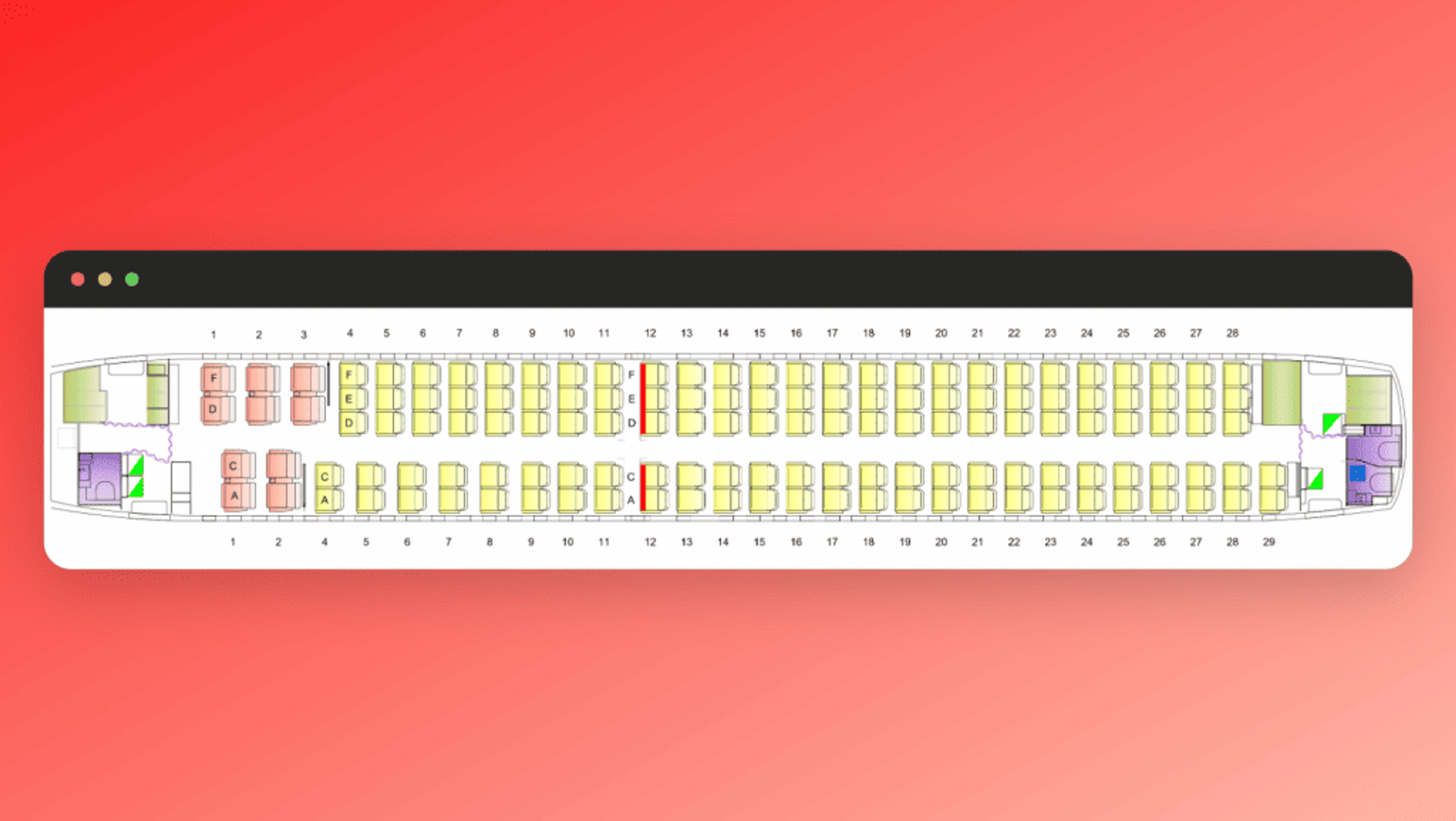 QantasLink A220 Seat Map