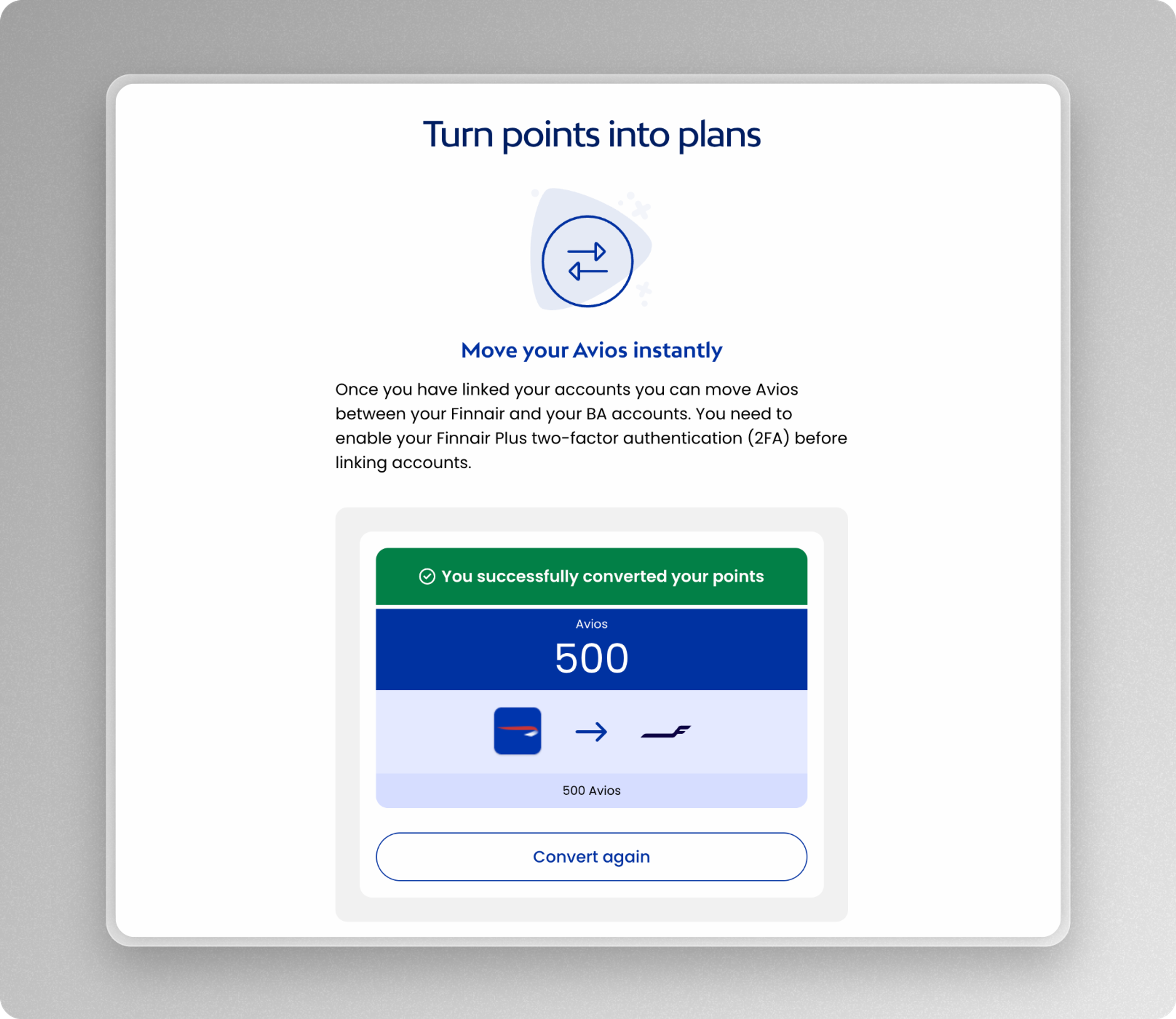 transfer points to finnair avios