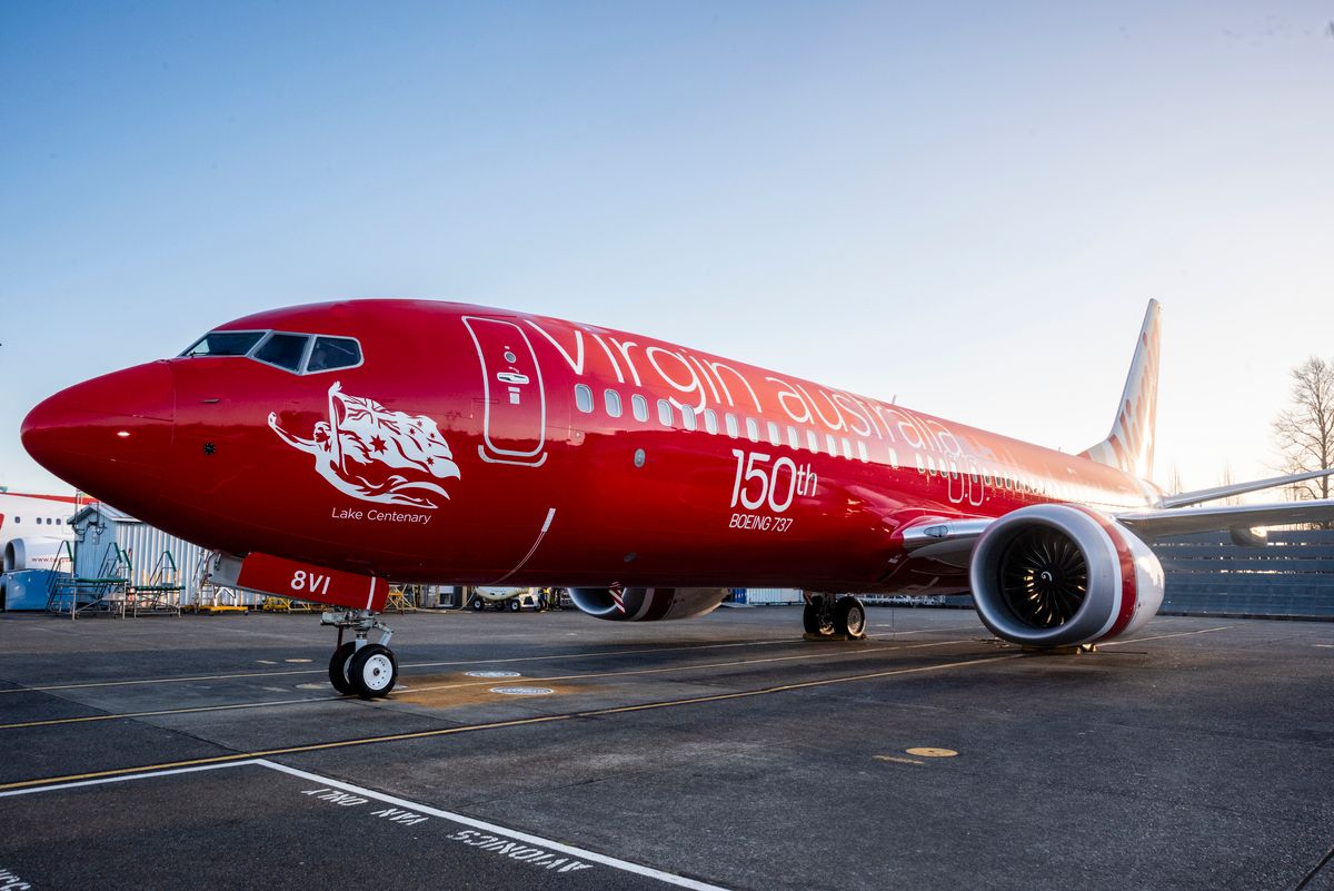 Virgin Australia’s Striking Retro 737 MAX Takes First Flight