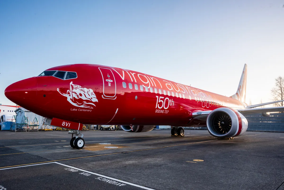 Virgin Australia’s Striking Retro 737 MAX Takes First Flight