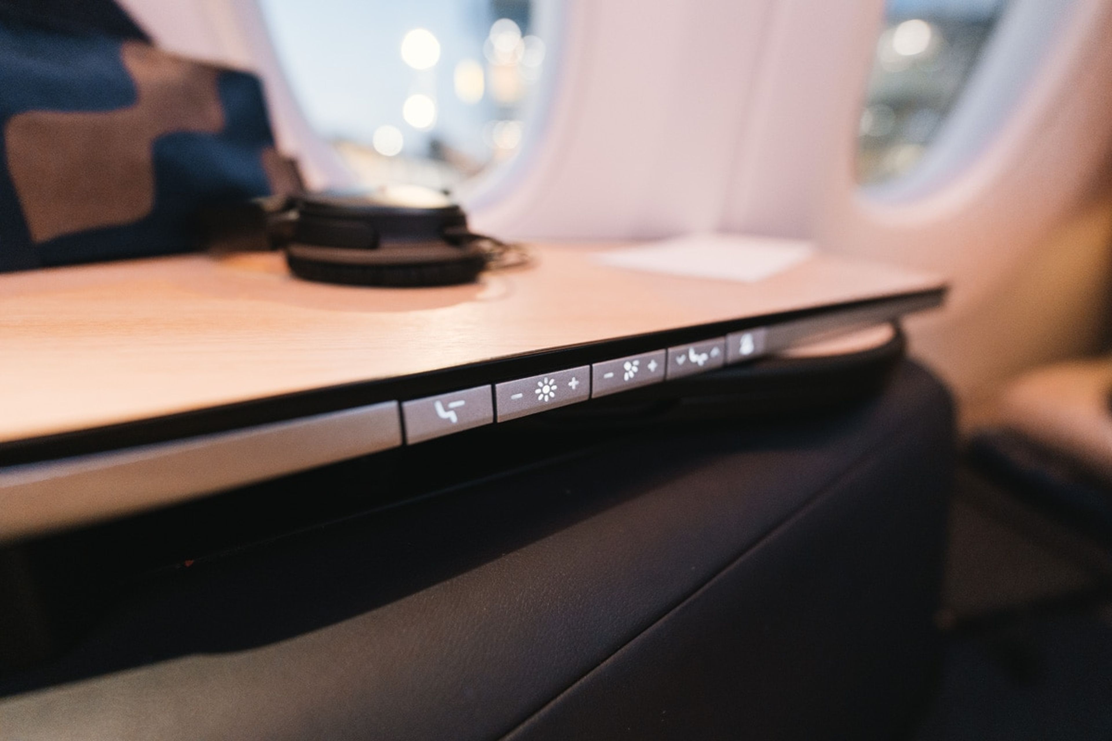 Finnair business class seat controls