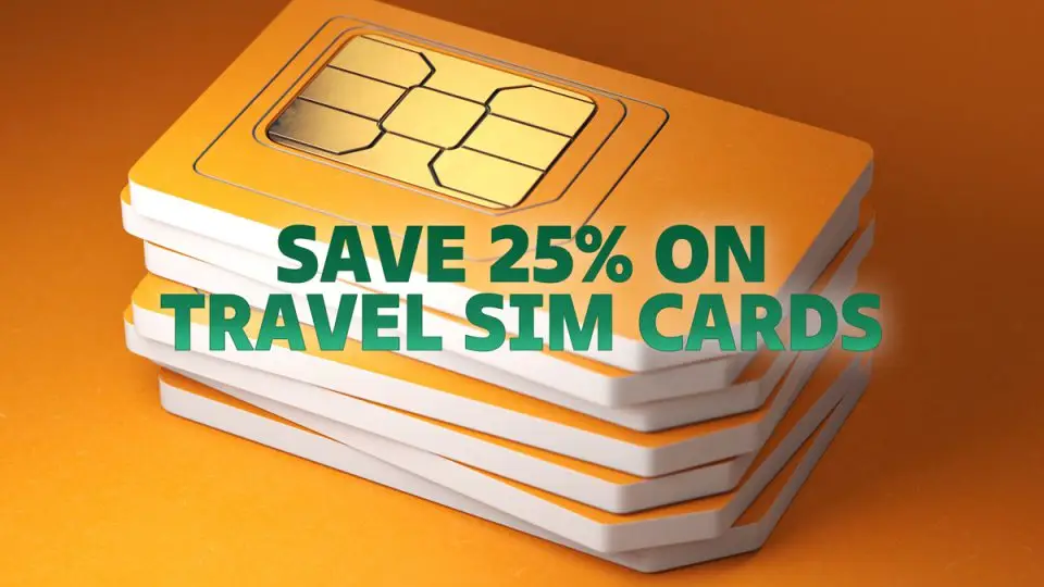 Save Big: 25% Off Travel Sims Until 8 September