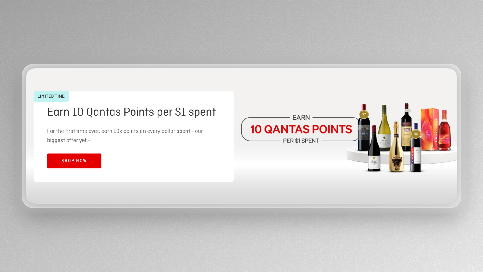 Earn 10x points with Qantas Wine