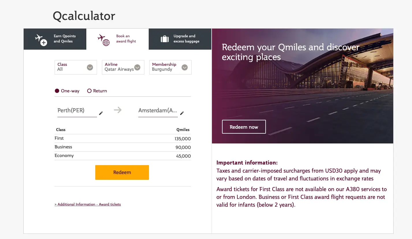 Qatar Airways Reduces Award Prices Qcalculator