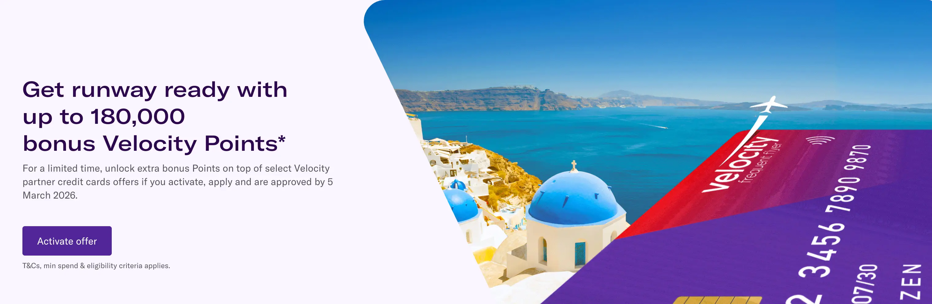 Velocity Points on credit cards