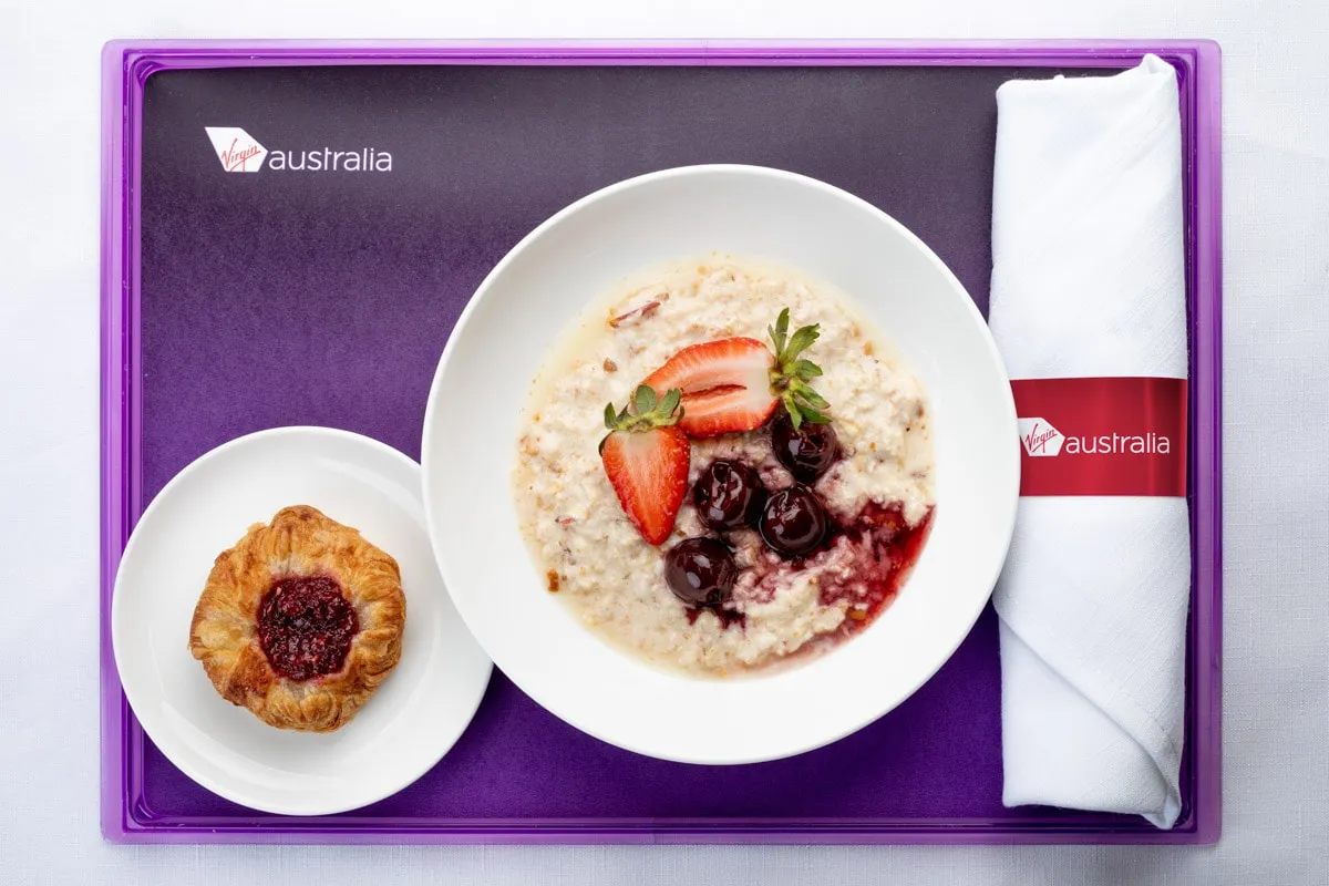 Breakfast Virgin Australia New Business Class Menu 1