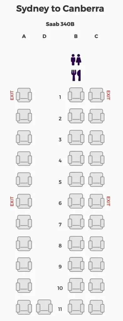 Link Airways Saab 340 Seating