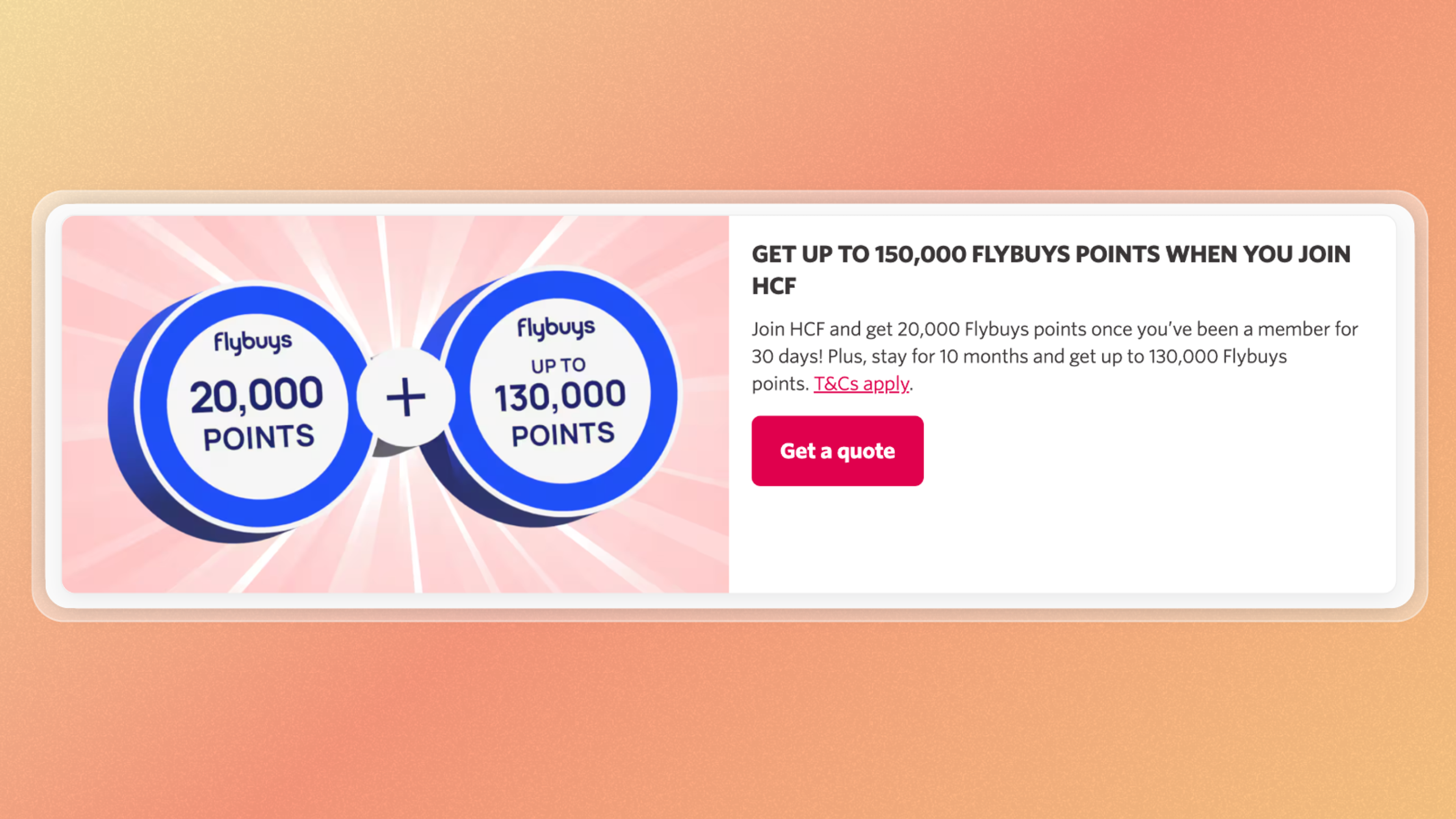20,000 Flybuys Points For $10.35 With HCF