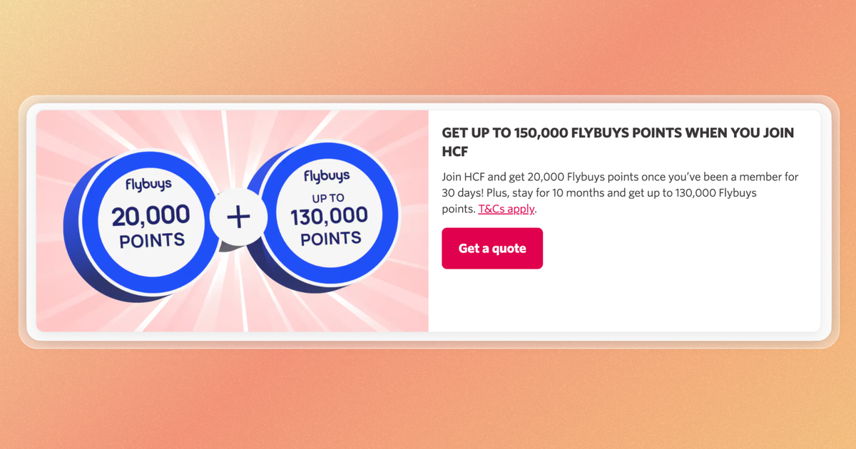 20,000 Flybuys Points For $10.35 With HCF
