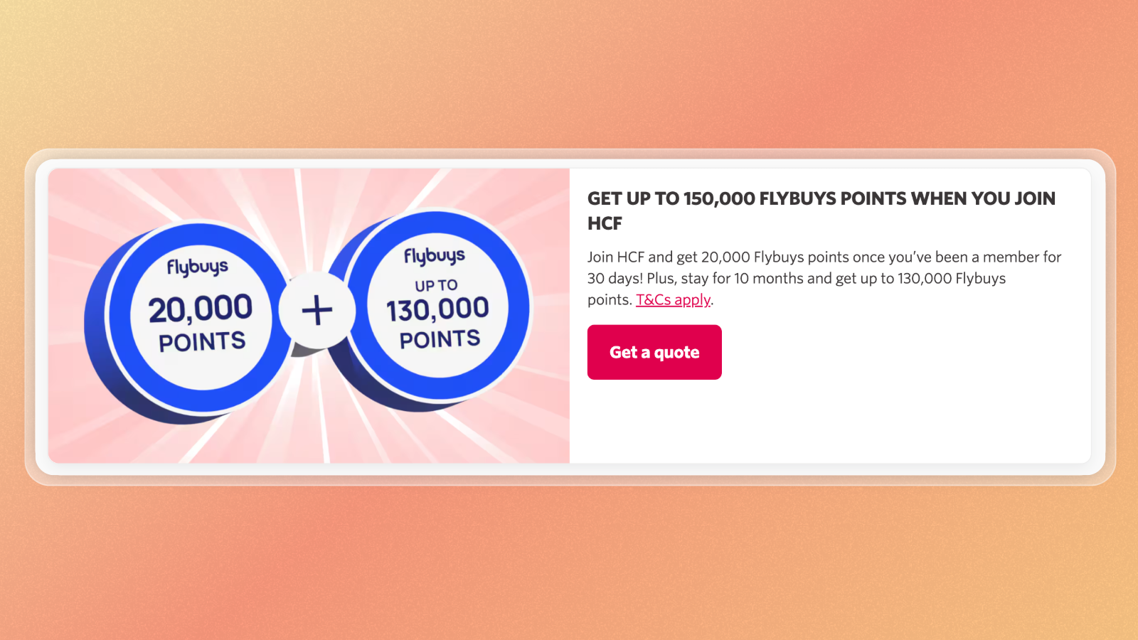 20,000 Flybuys Points For $10.35 With HCF