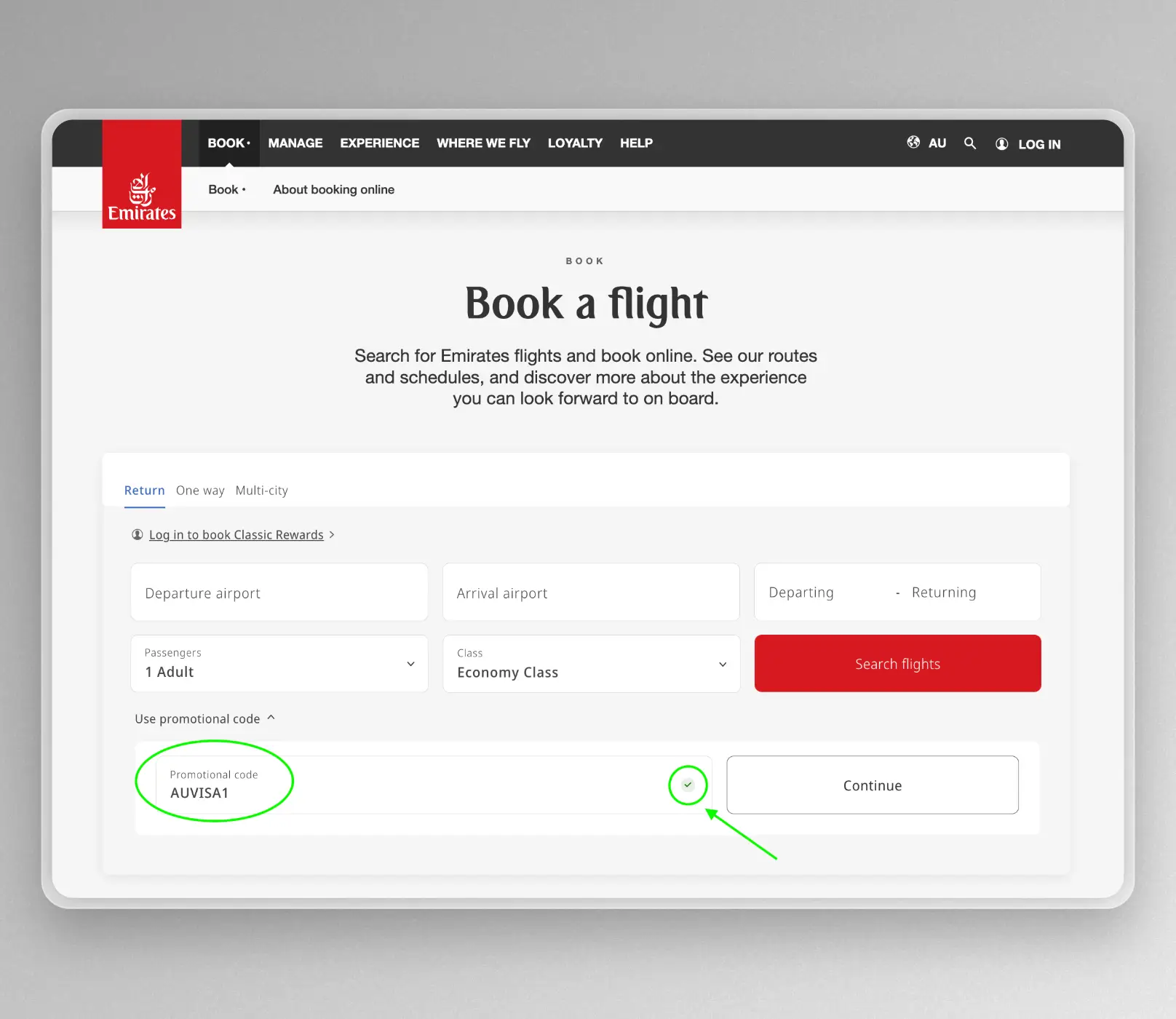 How to use an emirates discount code