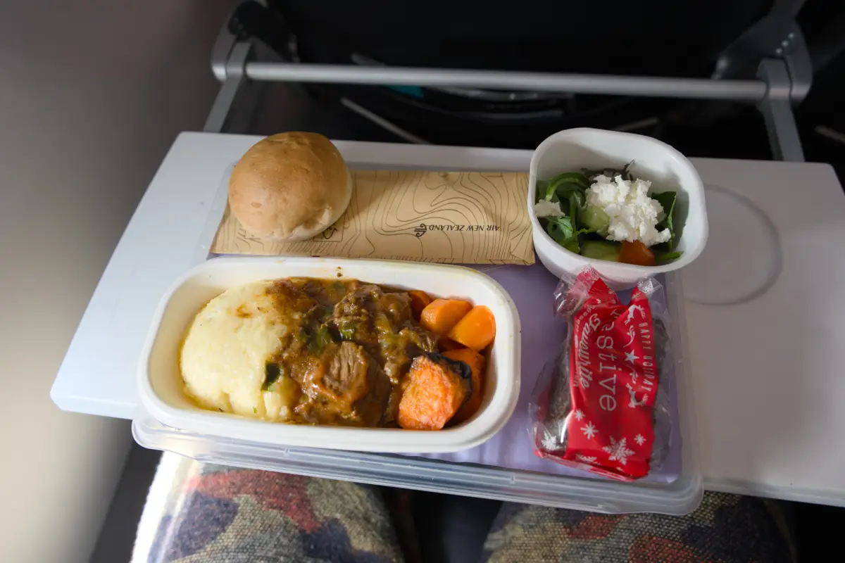 Air New Zealand meal