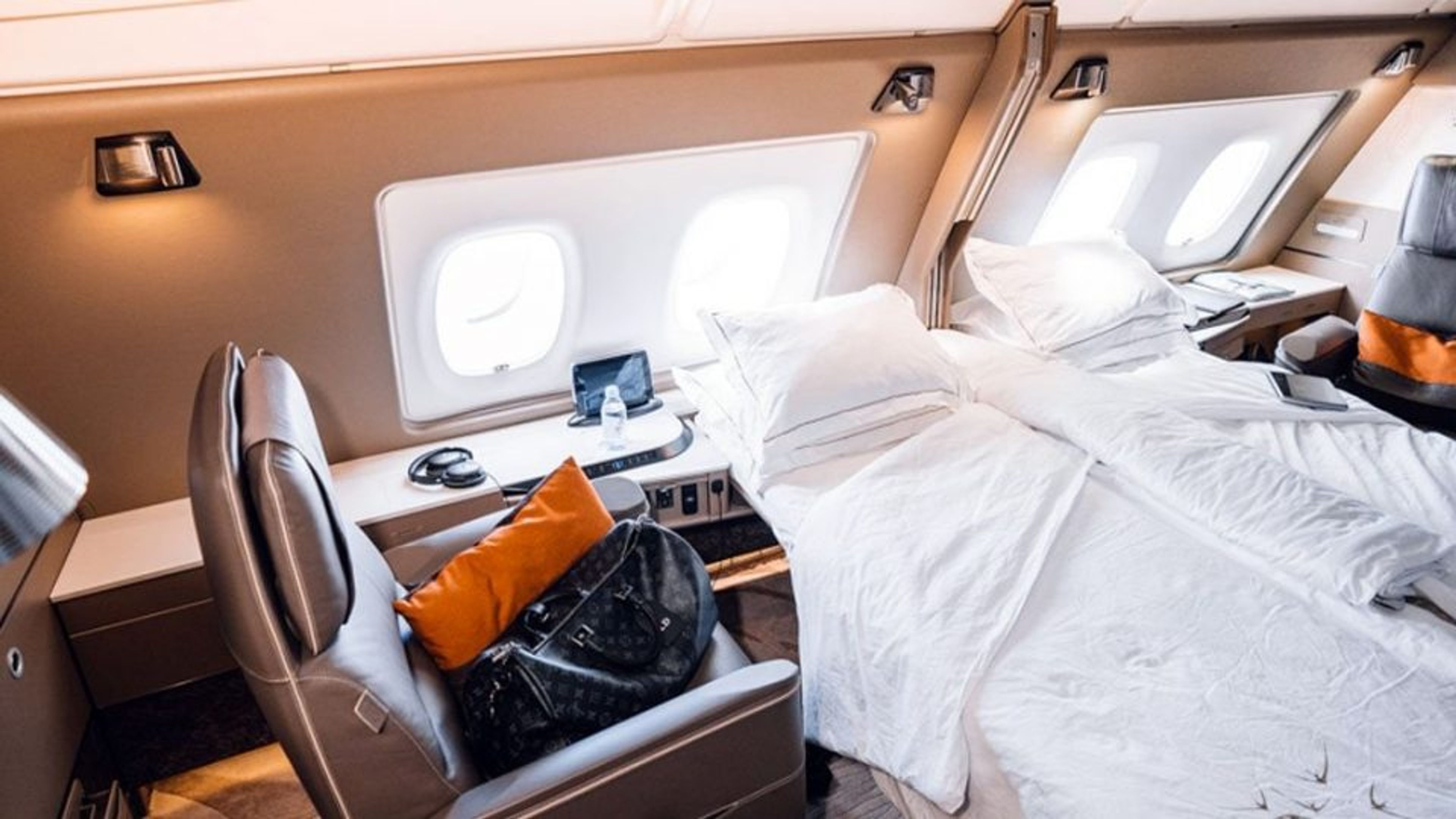 Singapore Airlines New A380 First Class Double Bed