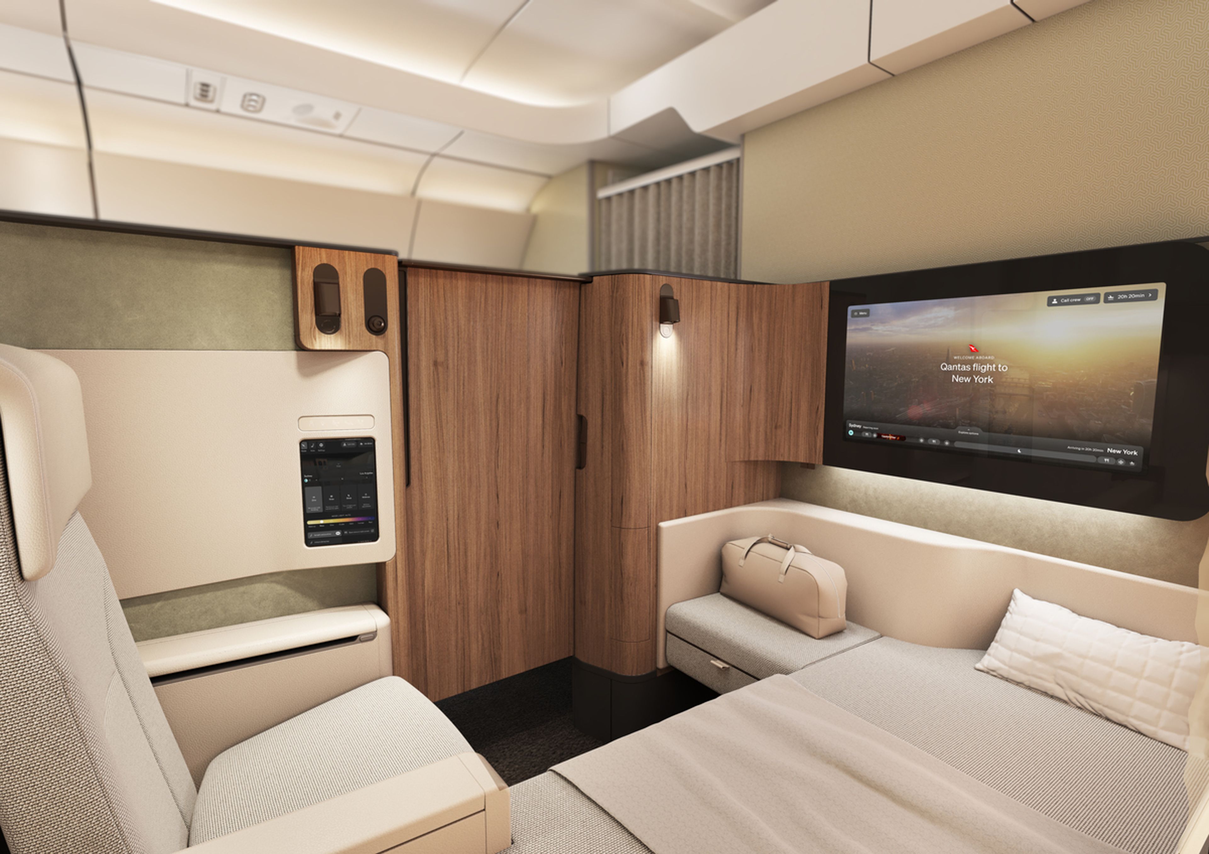 Qantas' new First Class product will debut on the A350