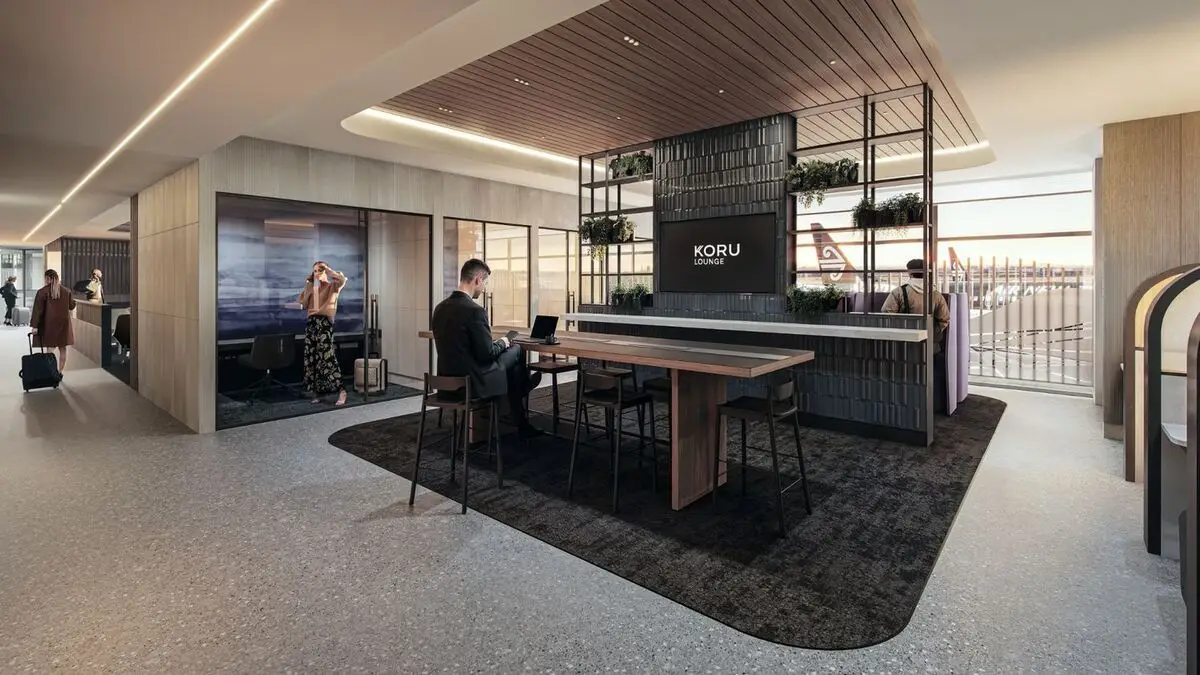 Concept image of the new Koru Lounge at AKL.