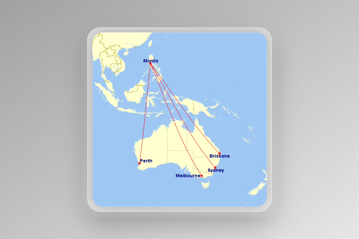Philippine Airlines operates a number of flights to Australia