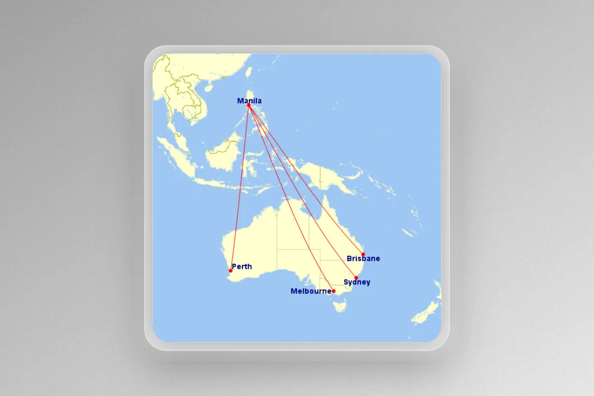 Philippine Airlines operates a number of flights to Australia