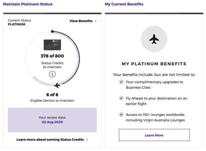 Virgin Australia Gives Free Frequent Flyer Status Points Platinum Benefits