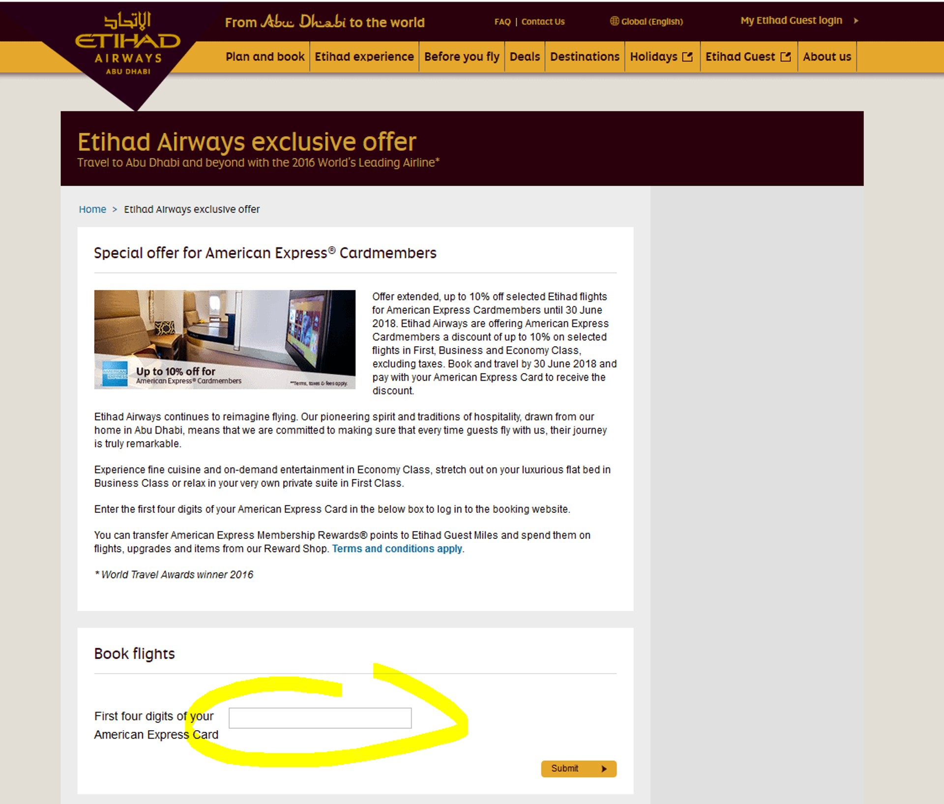 Etihad Airways Promo Code - 15% Discount On All Flights
