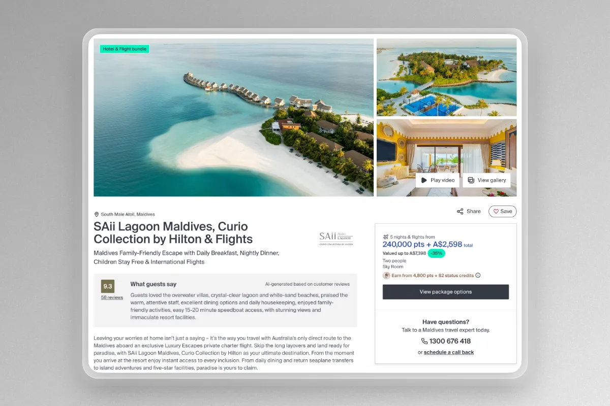 Luxury Escapes Société Rewards