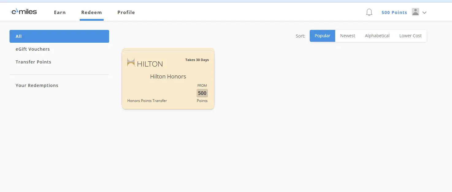 Get 1000 free Hilton Honors