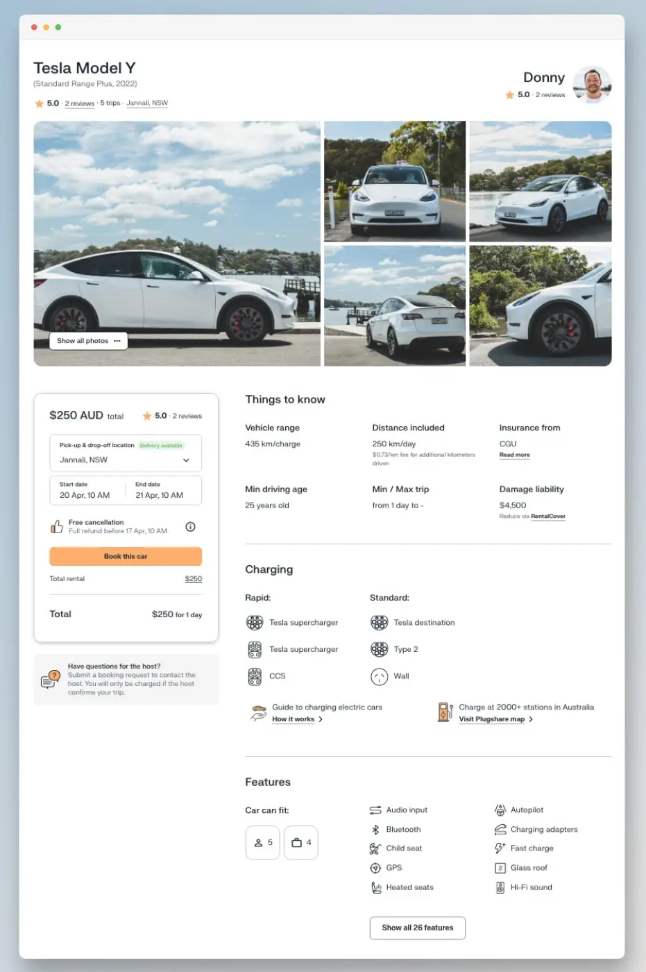 Evee Tesla rental