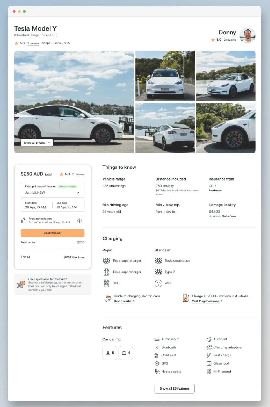Evee Tesla rental