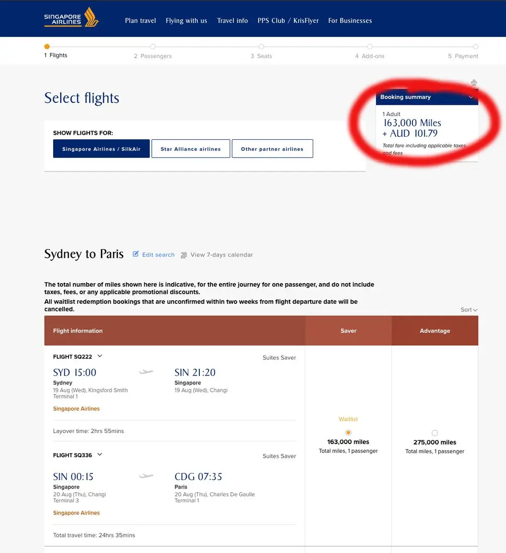 Fly Singapore Airlines First Class Australia to Paris Singapore Airlines Flight