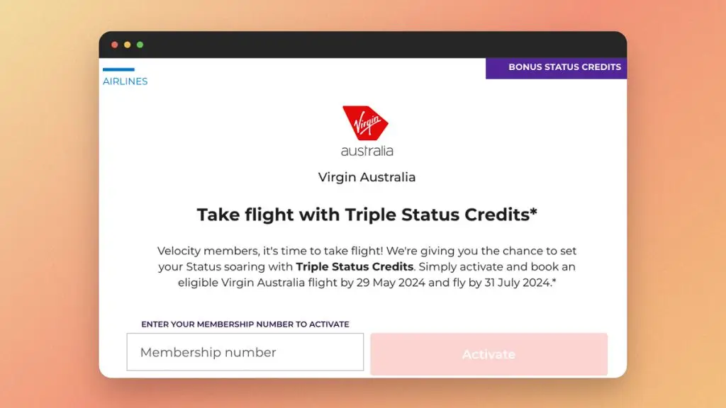 triple velocity status credits