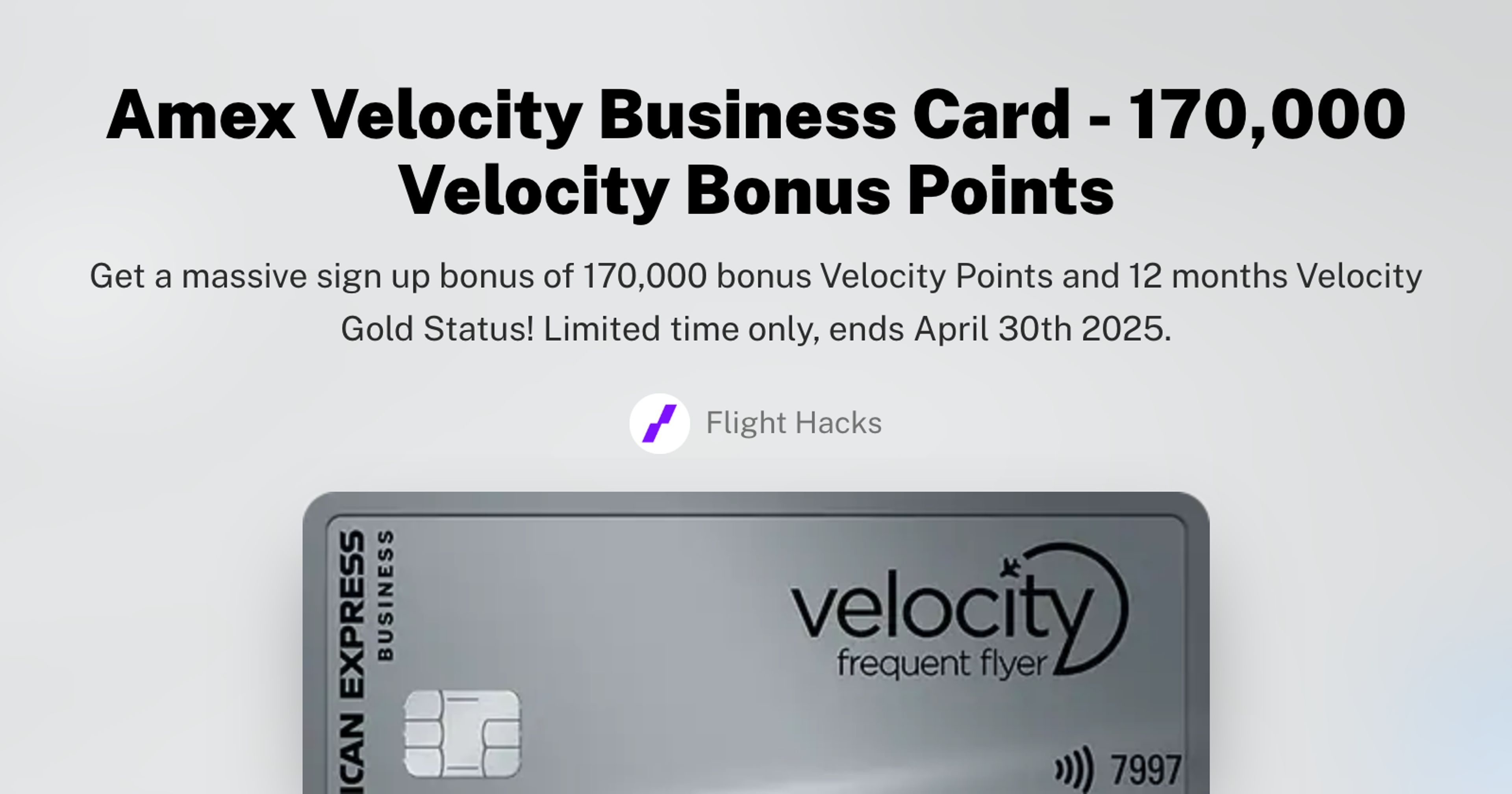 Amex Velocity Business Card