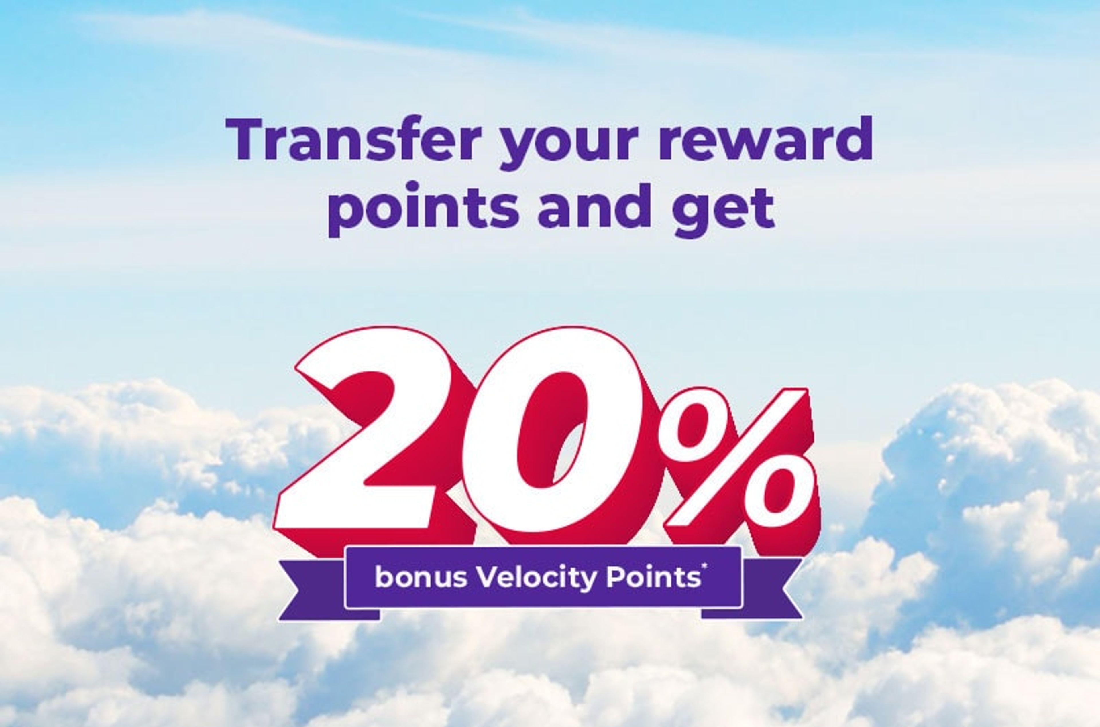 Velocity Transfer Bonus + Business Class Discounts Reward Points