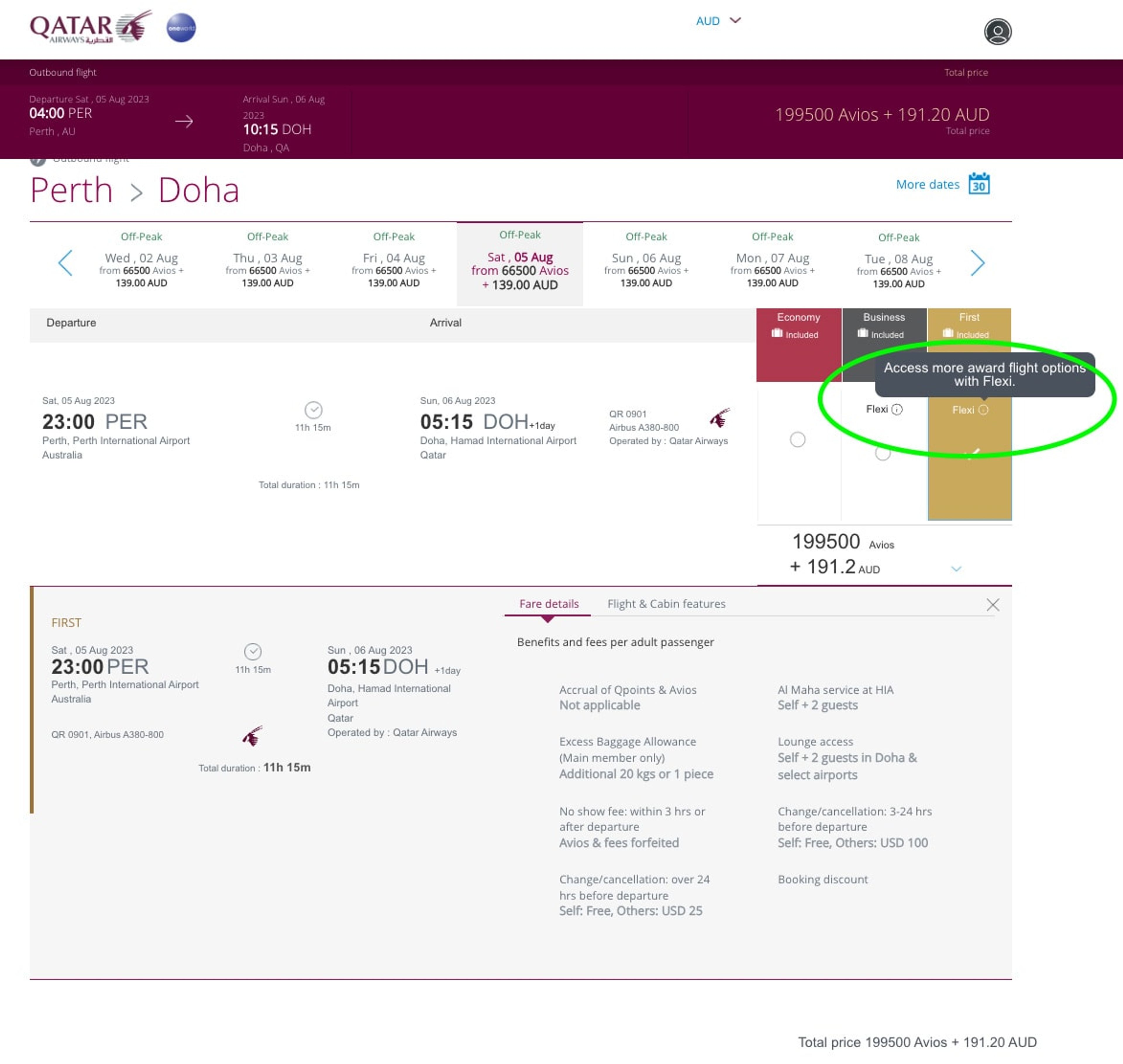 Qatar Airways Flexi Awards