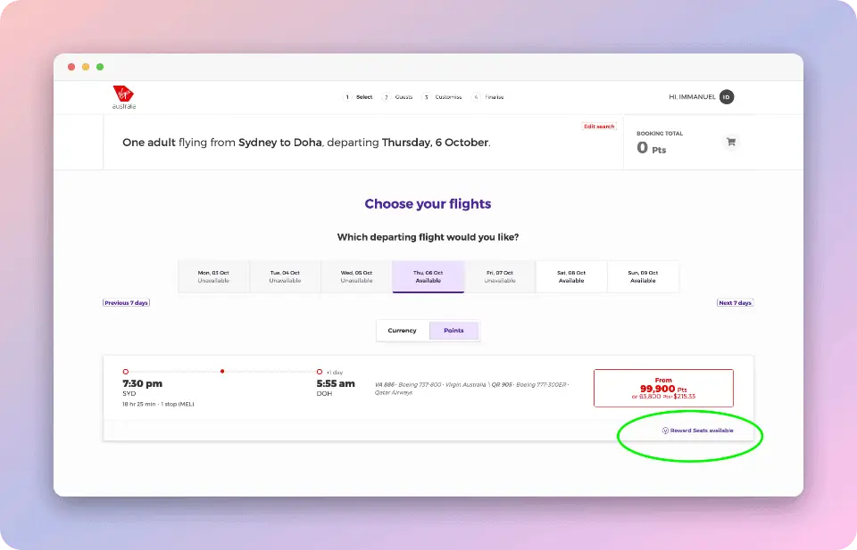 How to Book Qatar Airways With Velocity Frequent Flyer 2