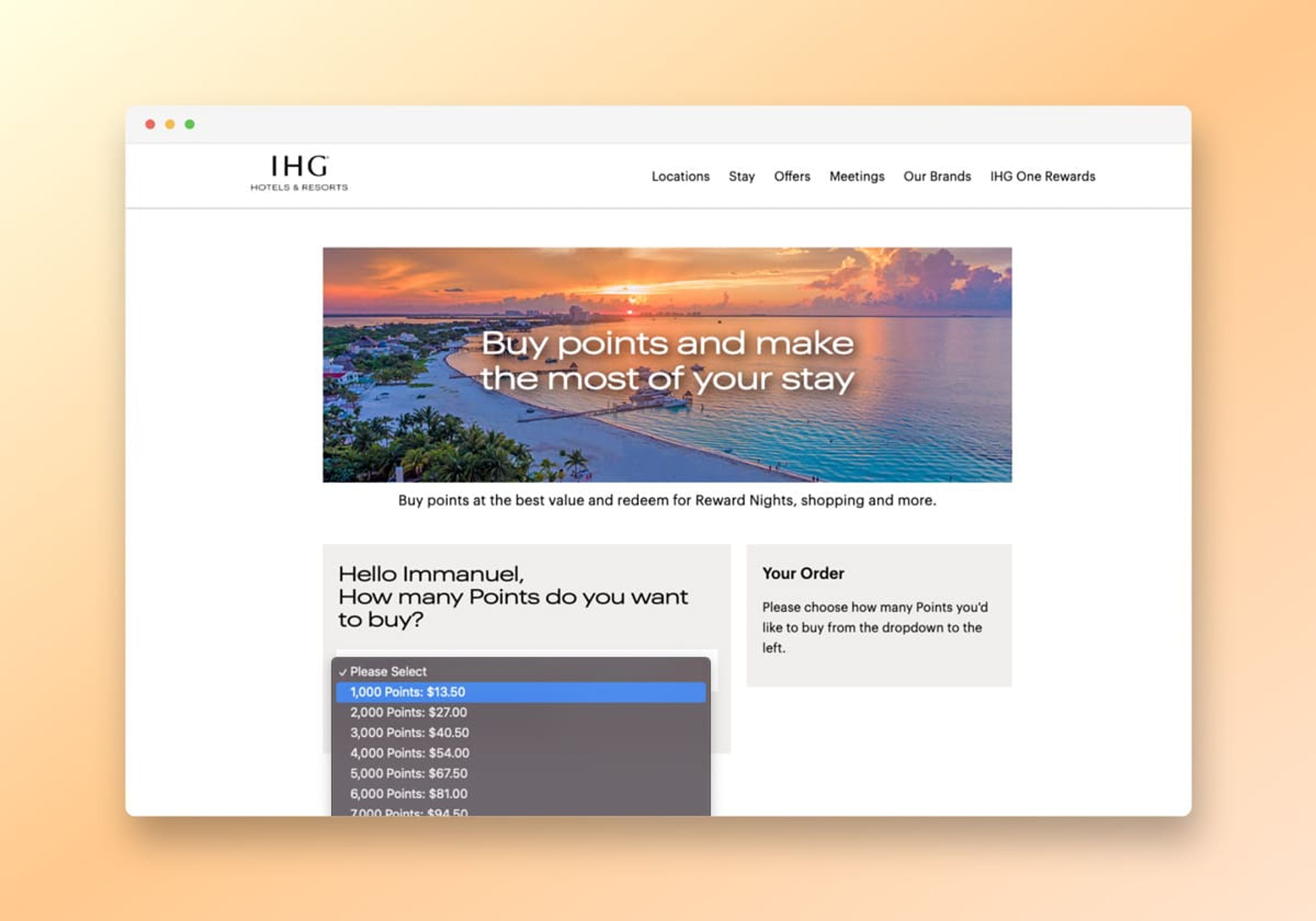 Buy IHG Points