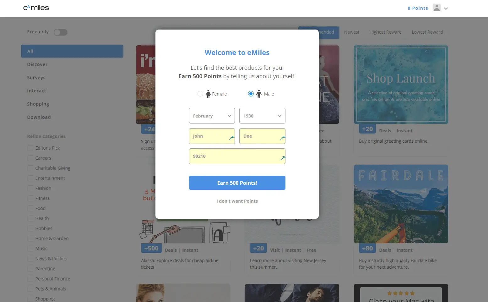 Get 1000 free Hilton Honors points Free Points