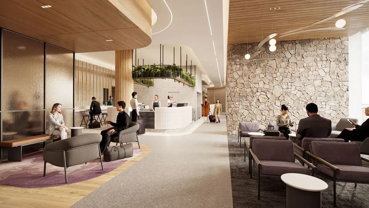 Concept image of the new Koru Lounge at AKL