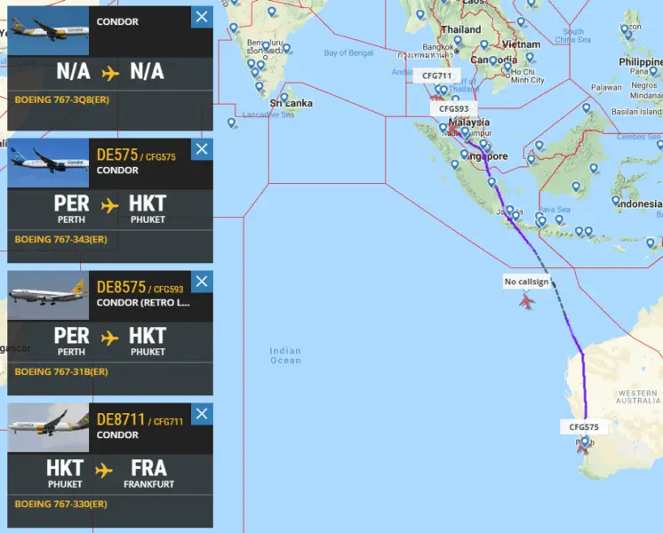 Condor Australia to Germany